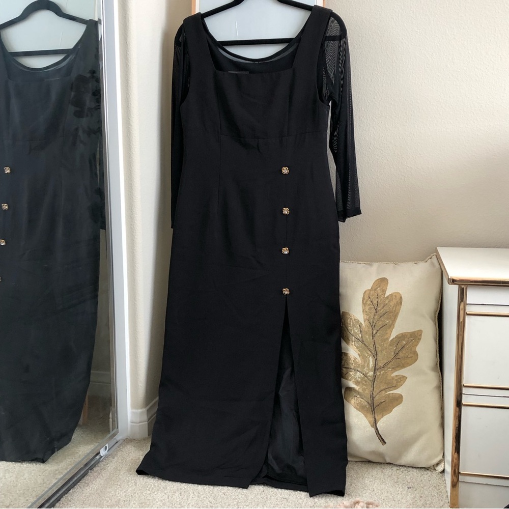 NWOT Black Maxi Dress, Size M/L
